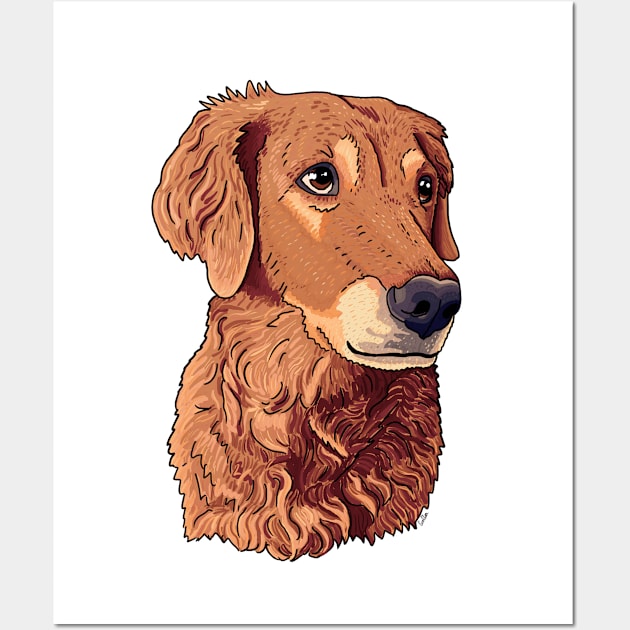 Golden Retriever Pout Wall Art by EcoElsa